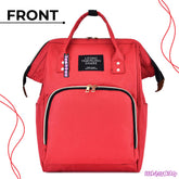 Mother Backpack for Baby Feeding and Nursing (Solid Red)
